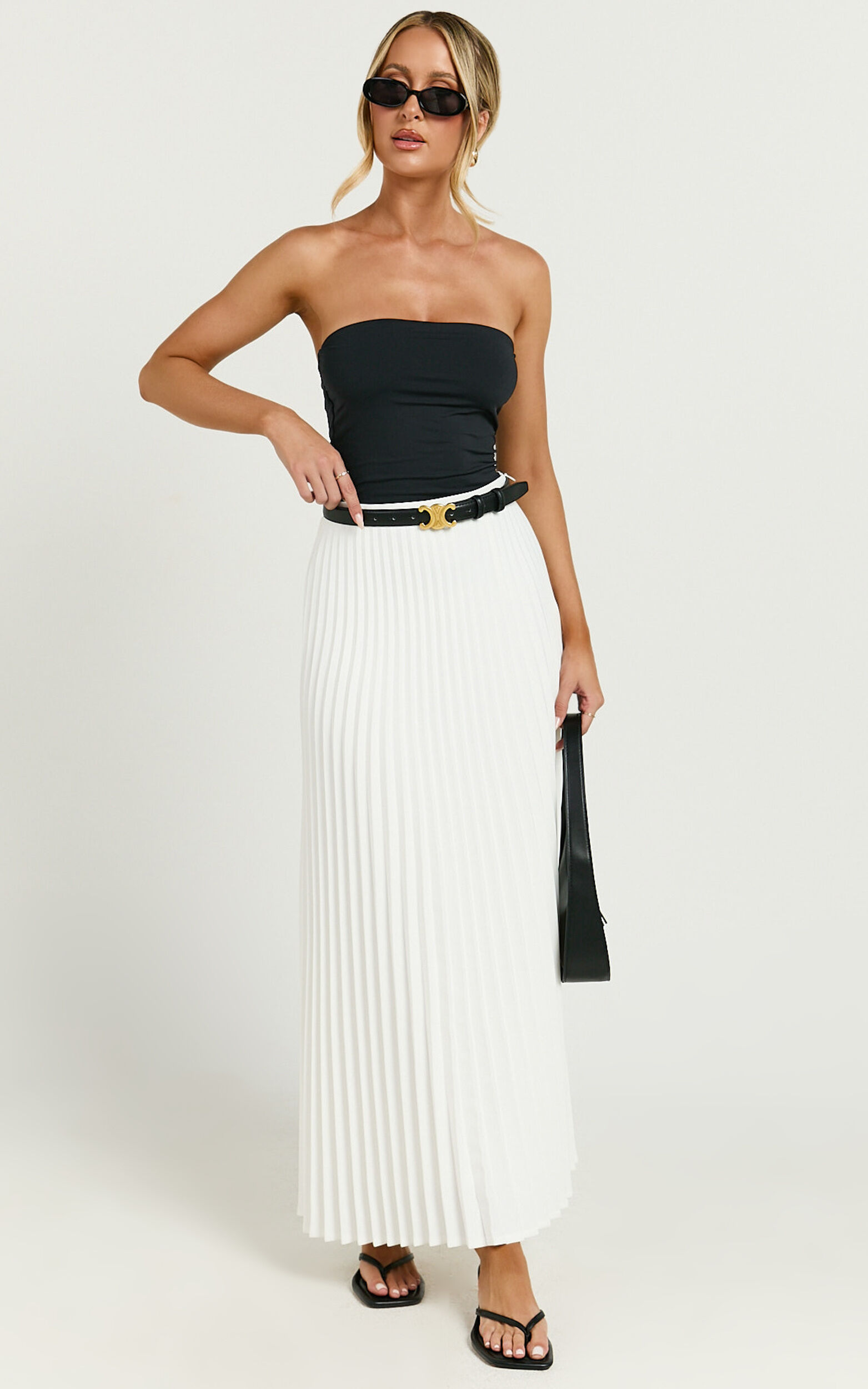 White pleated skirt nz best sale