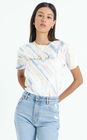 Cools Club - Sunday Tee in Faded Tie Dye