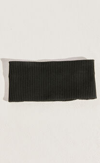Vilma Headband - Thick Ribbed Headband in Black
