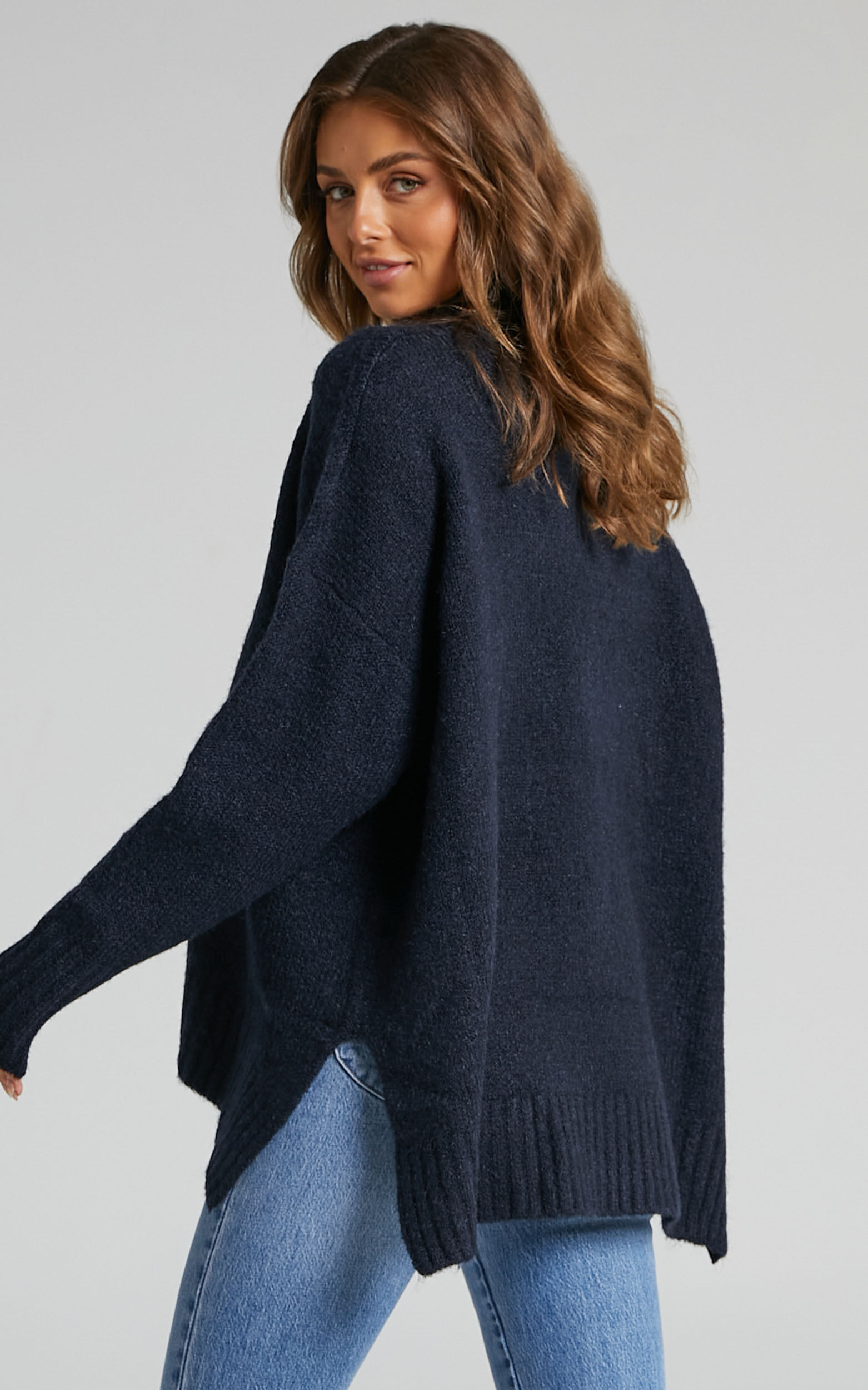 Oversized navy shop jumper