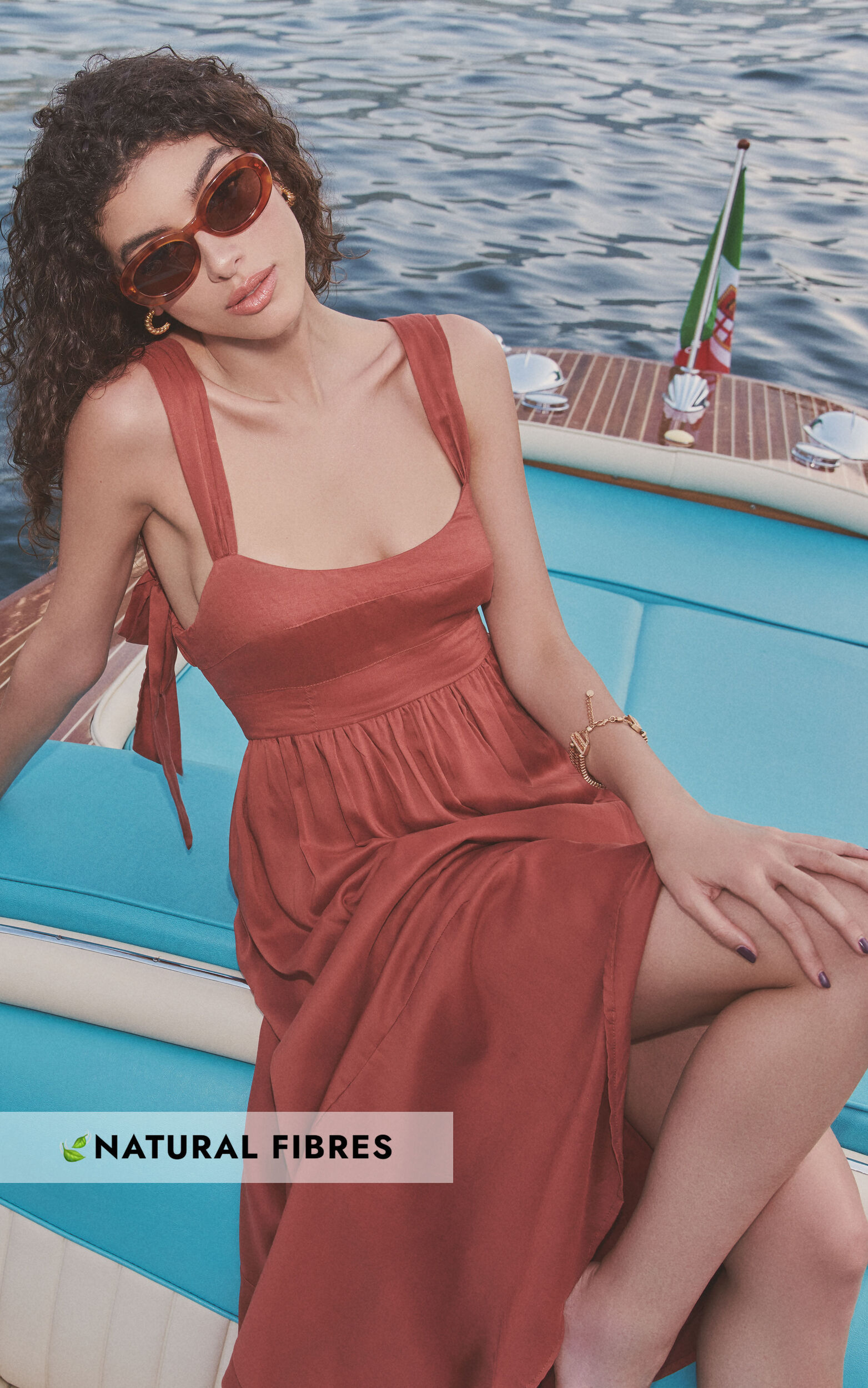 Amalie The Label - Kai Double Tie Back Midi Dress in Burnt Rose - 20, PNK2