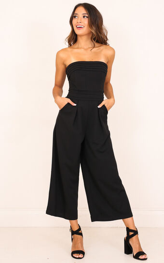Up Ahead Jumpsuit In Black 