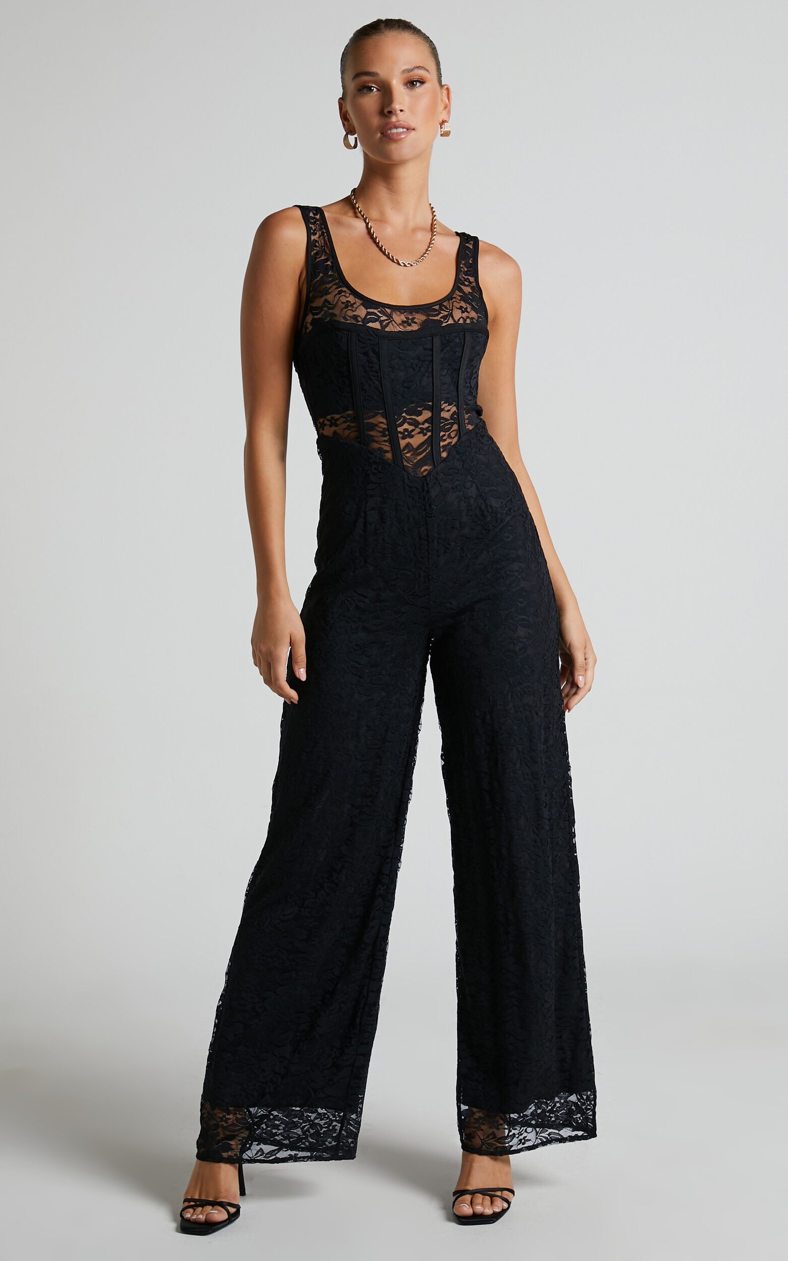 Lace pant jumpsuit outlet
