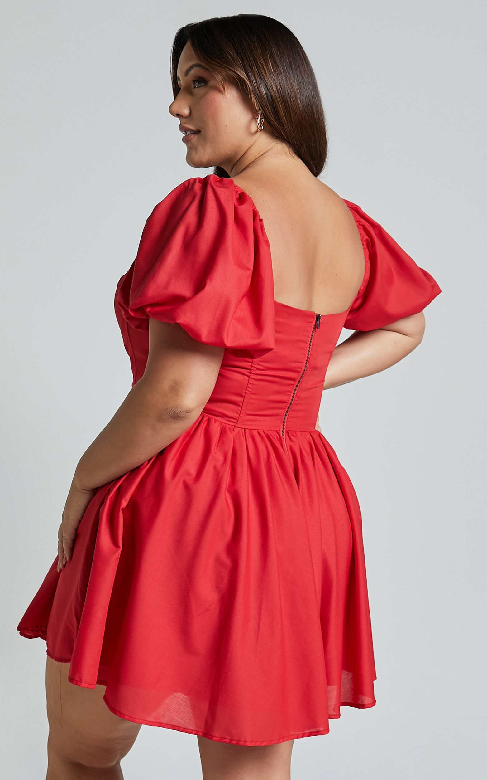 Strawberry Puffy Sleeve Corset Dress – Lisposa