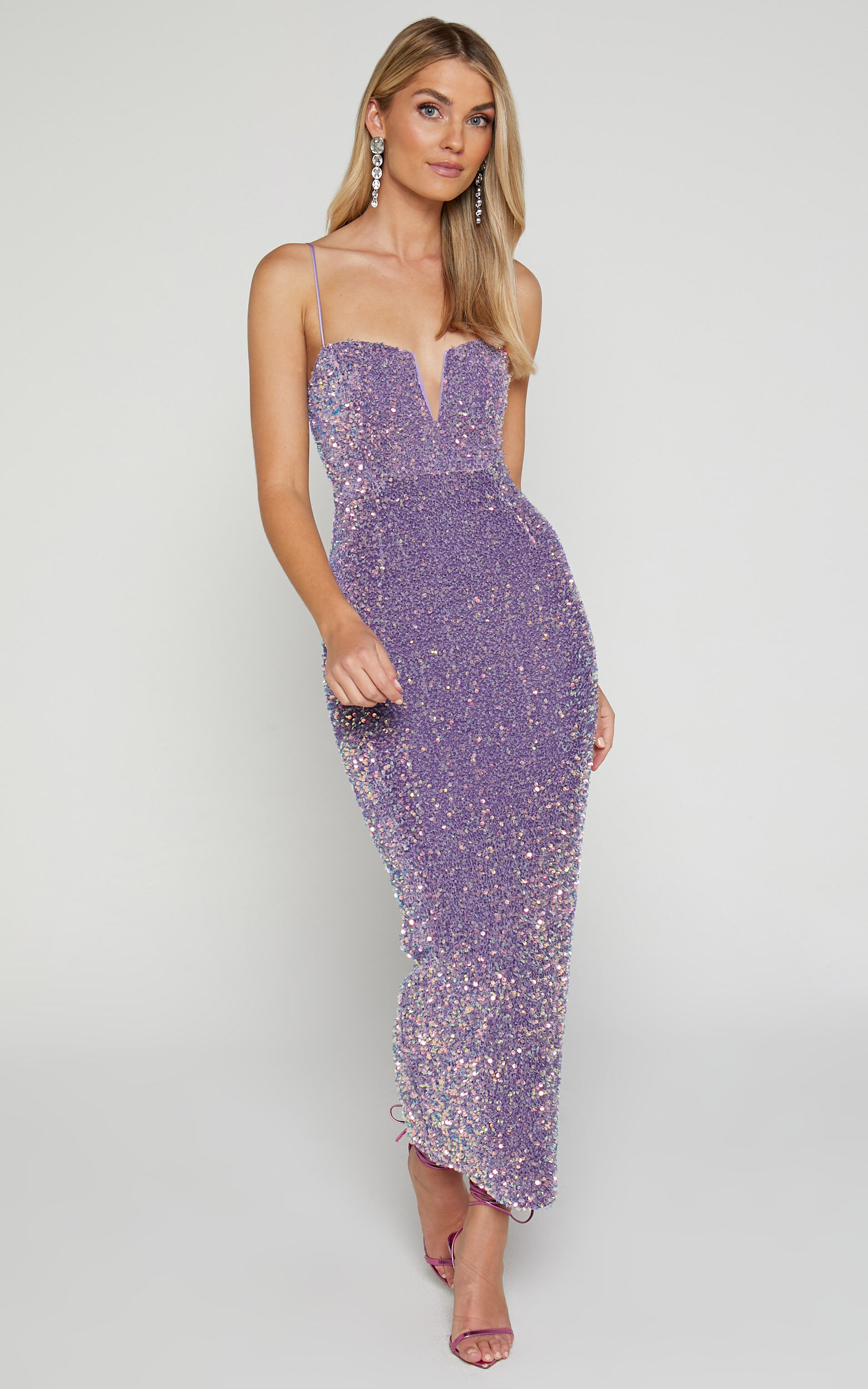 Purple midi dress 2025