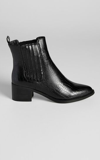 Billini - Eamon Boots in Black Croc