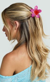 Olga Hair Clip - Flower Claw Clip in Pink