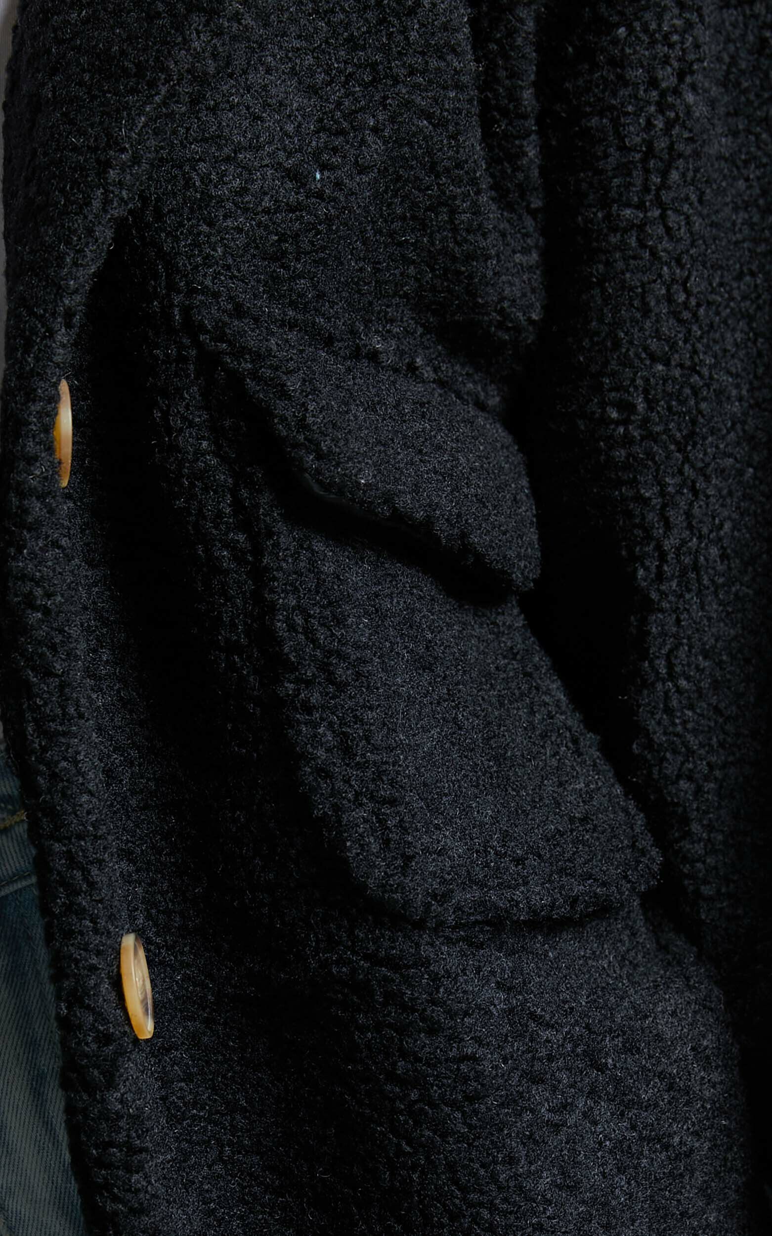 Maddie Coat Longline Teddy Coat in Black Showpo USA