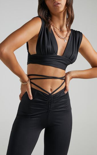 Aggy Two Piece Set in Black