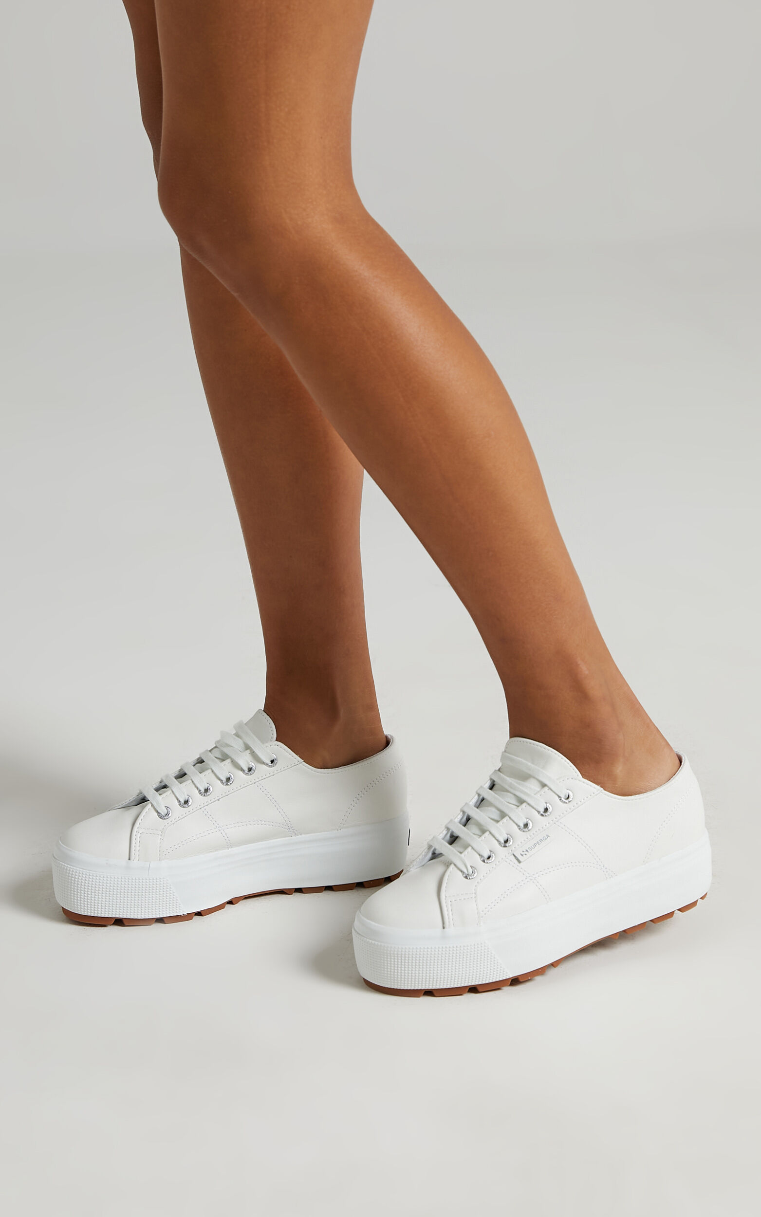 Superga 2790 Tank Nappa Sneakers in 900 White Showpo