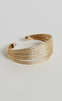 Cady Bracelet - Wired Detail Bracelet in Gold