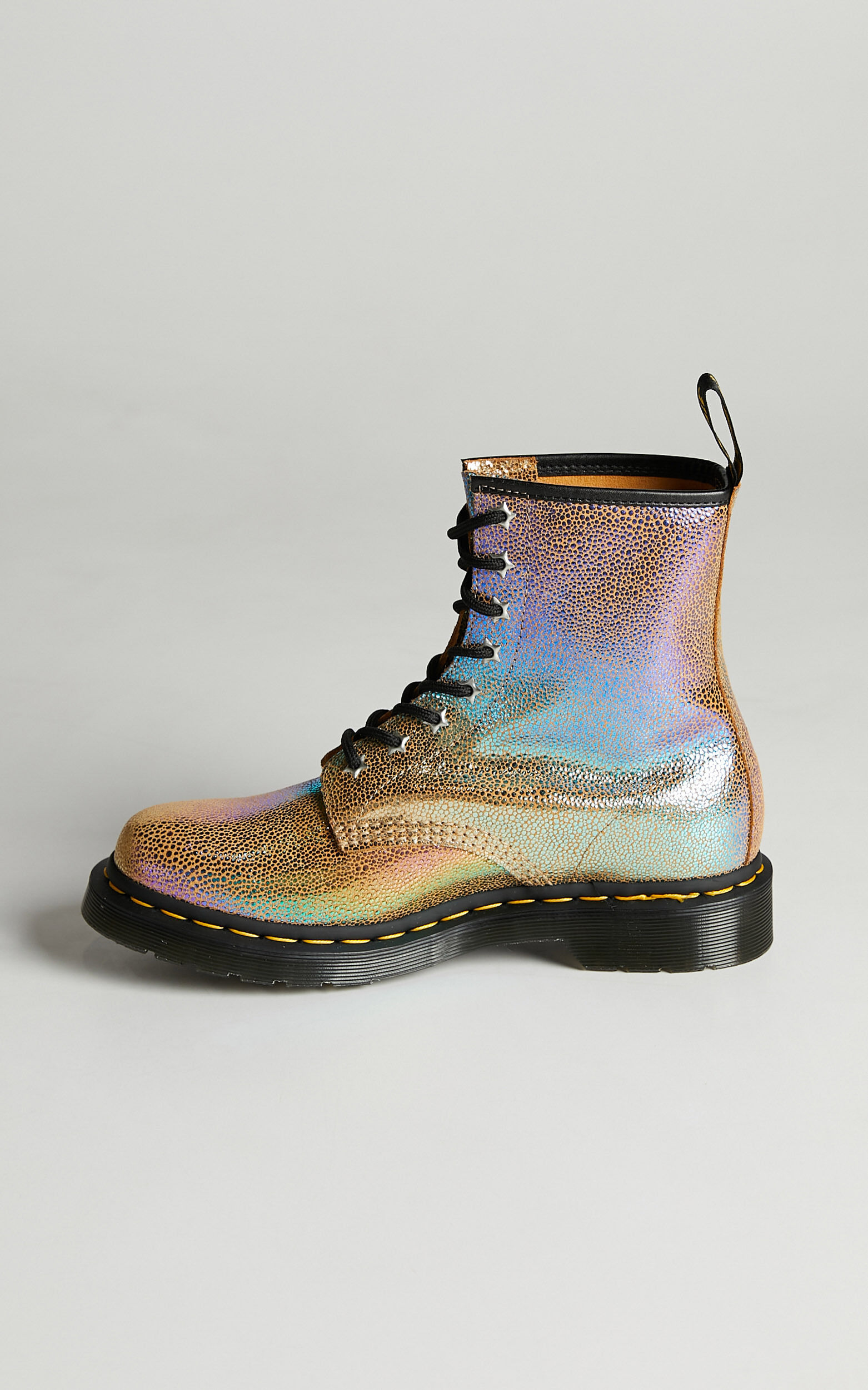 Dr. Martens 1460 W 8 Eye Boot in Sand Rainbow Ray Showpo