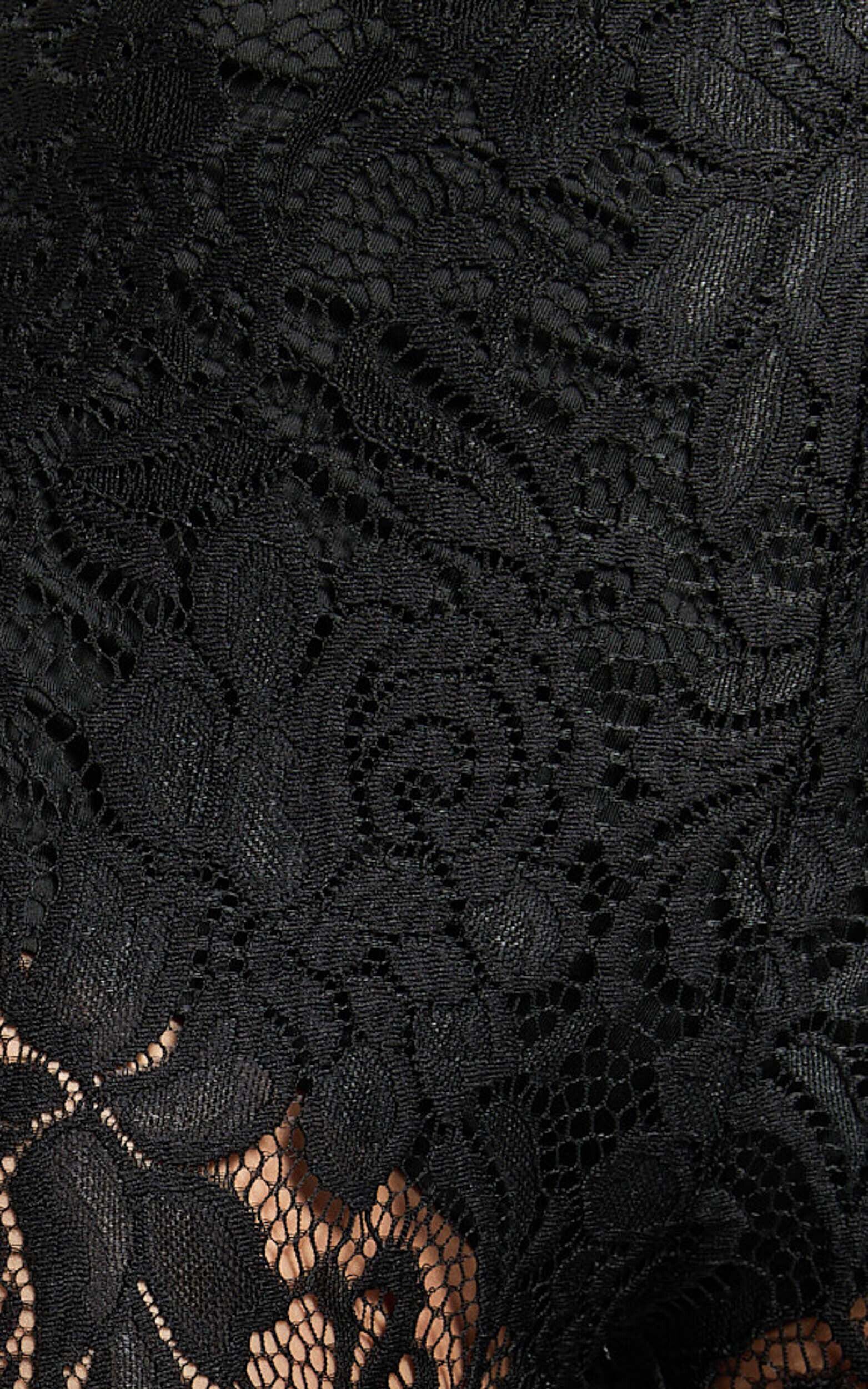 Jaclyn Pants - Mid Waist Lace Straight Leg Pants in Black