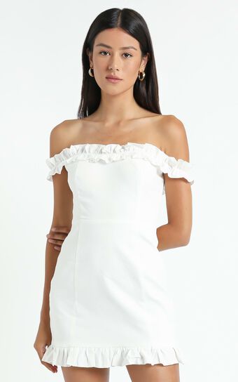 Days of Summer Dress in White Linen Look