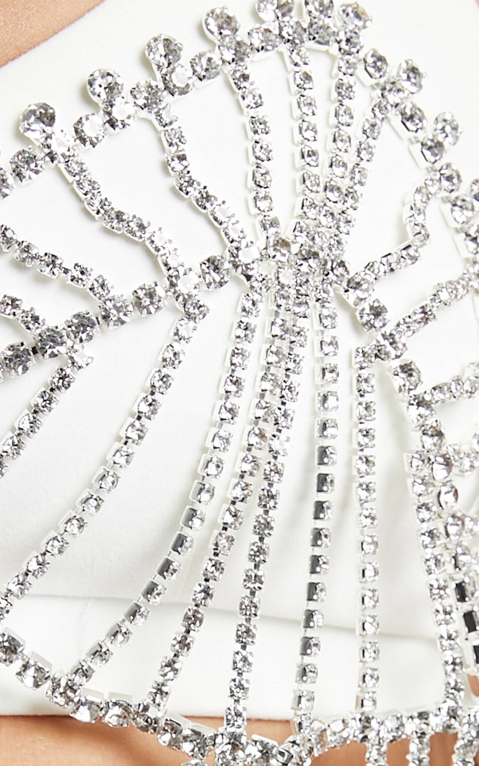 Kreanna Diamante Bralette in Silver Diamante