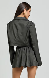 Zora Two Piece Set - Cropped Blazer and Pleated Mini Skirt Set in ...
