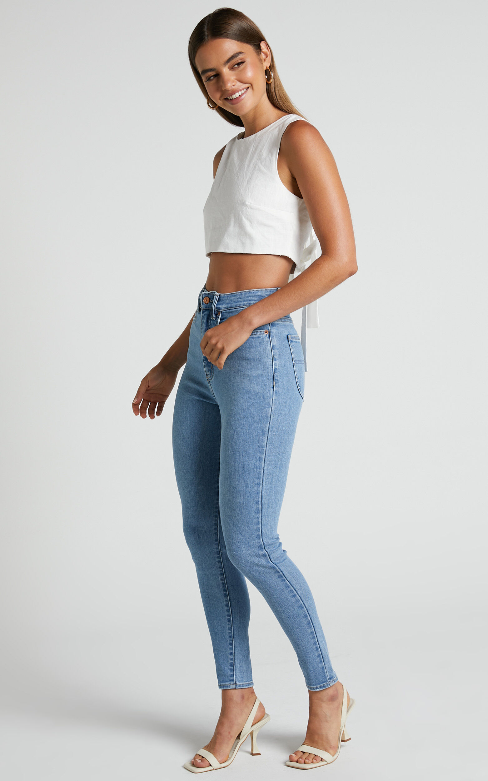 Riders By Lee Hi Rider Skinny Curve Jeans in Spirited Blue