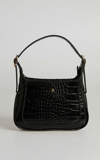 Peta and Jain - Gaga Bag in Black Croc