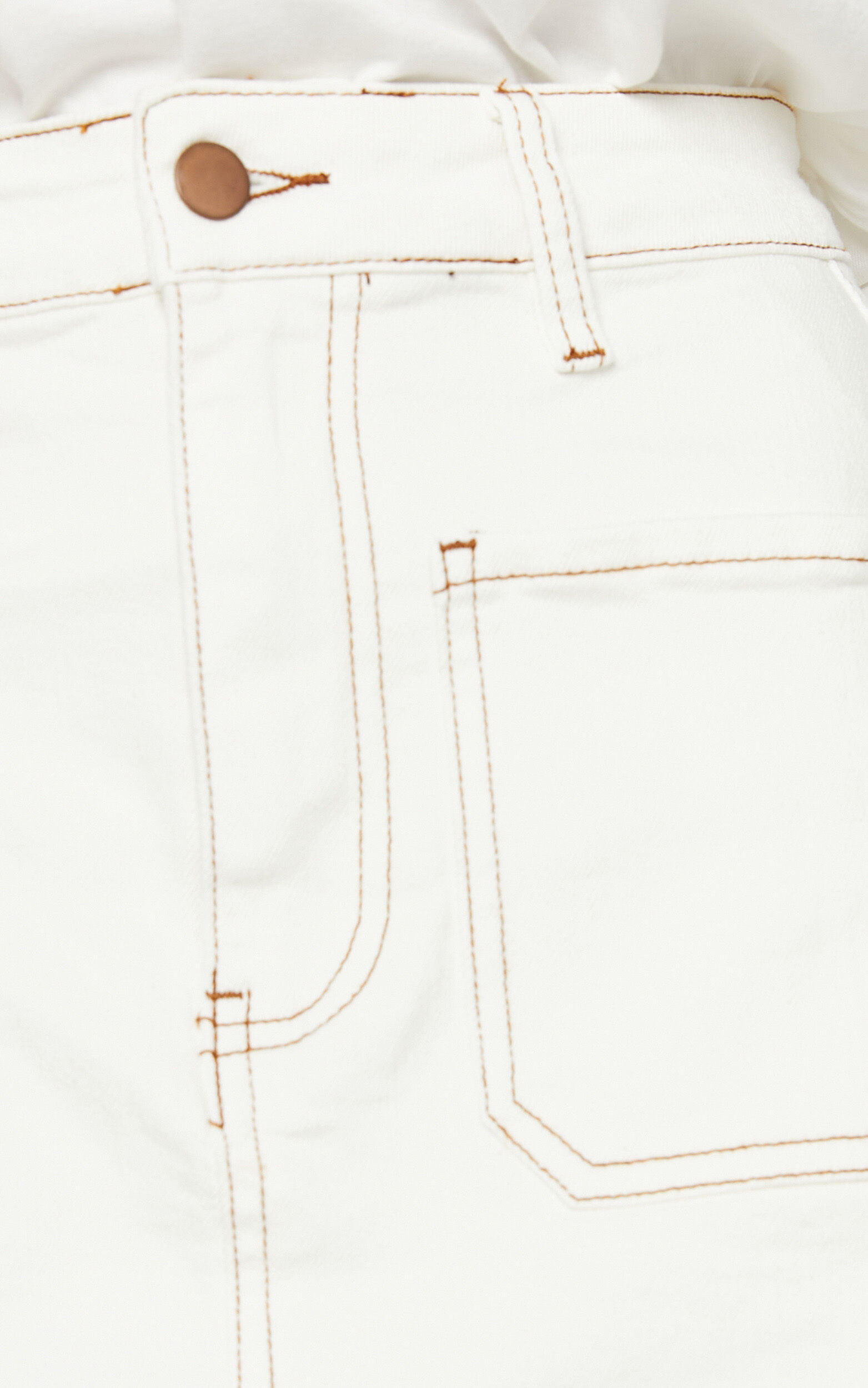 White Contrast Stitch Bralet + Skirt Denim Co-ord - Divina – Rebellious  Fashion
