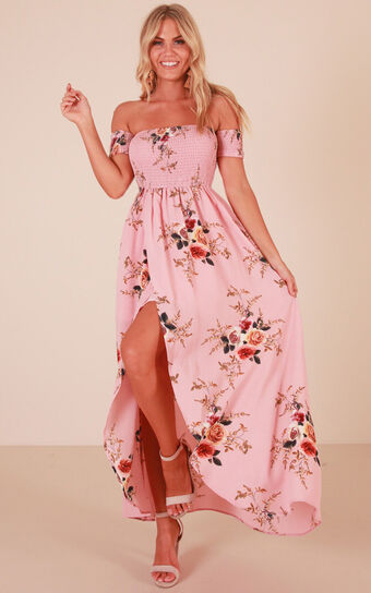 Lovestruck Maxi Dress in Pink Floral