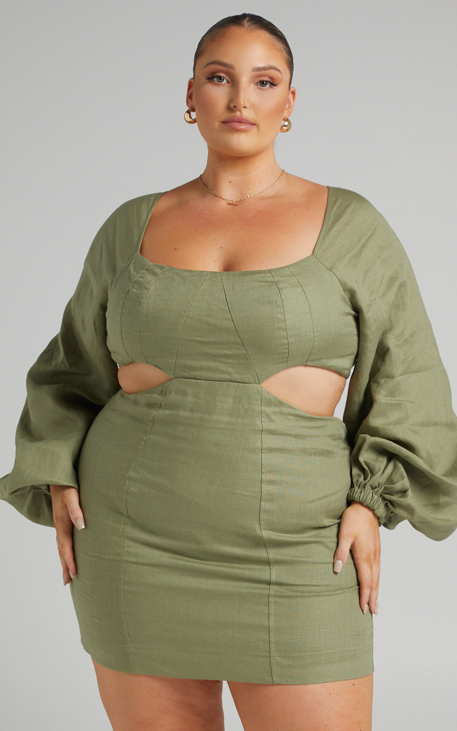 Amalie mini dress sage 2025