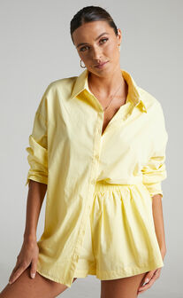 Terah Shirt - Button Up Shirt in Butter Yellow