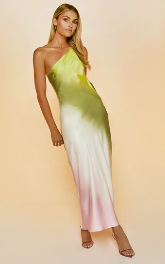 Marnie Midi Dress - One Shoulder Dress in OMBRE