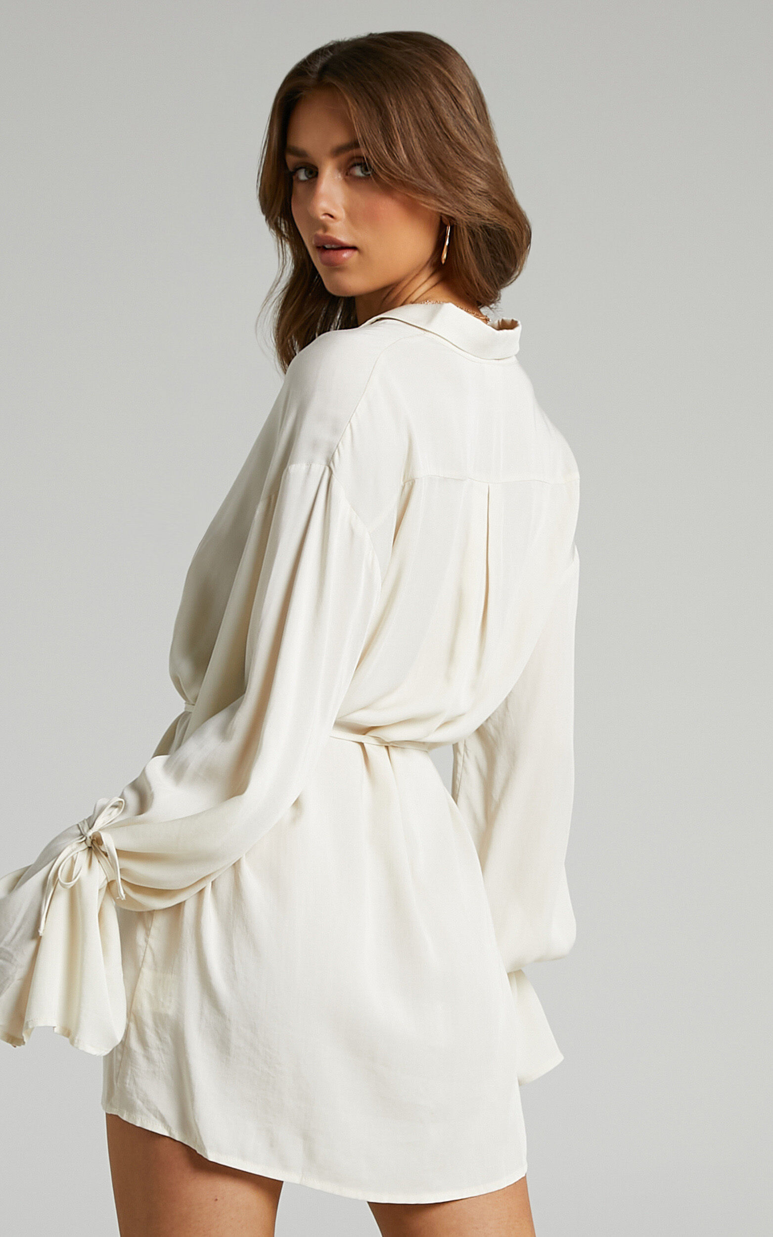 Waist store shirt dress