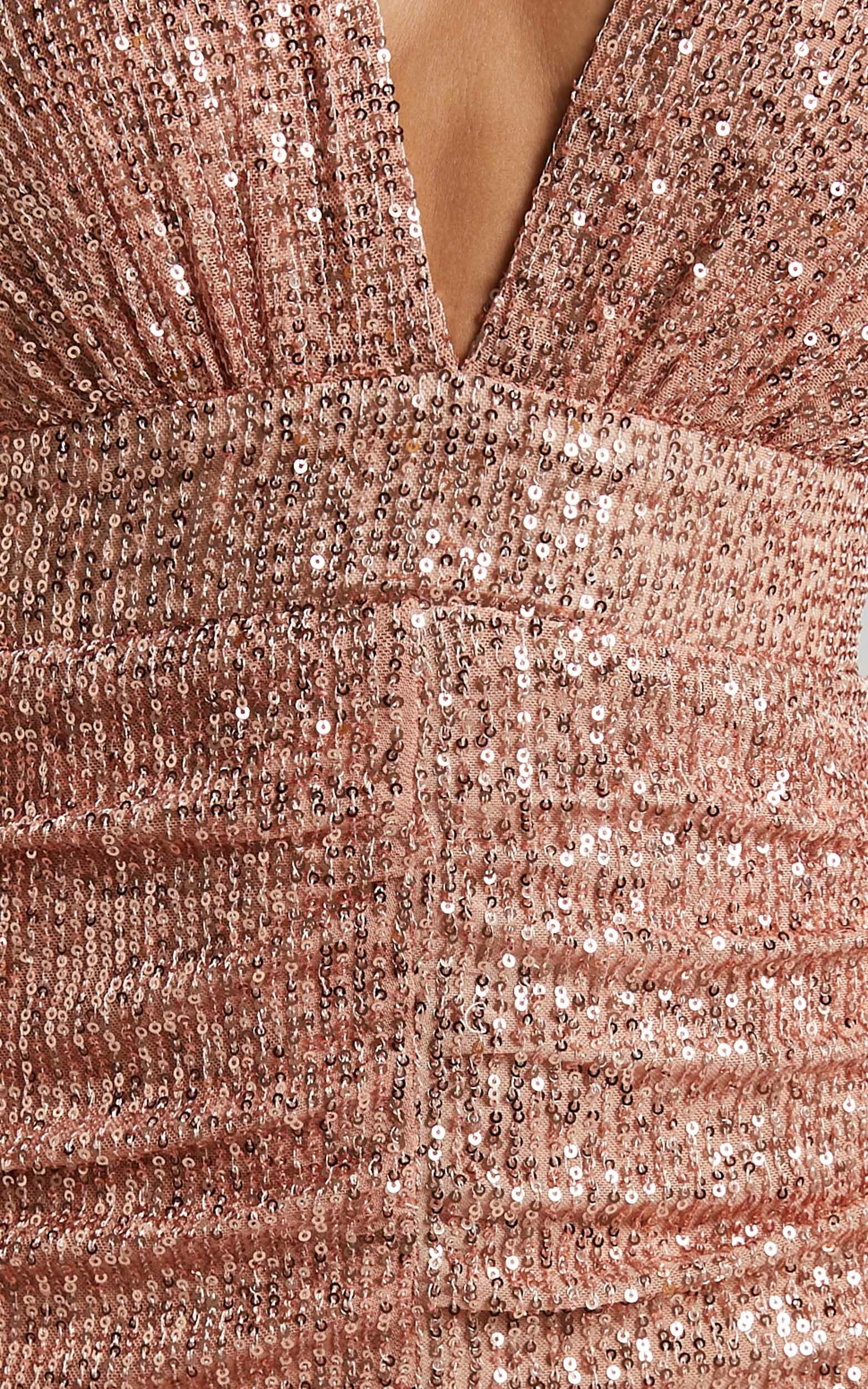 Charlotte russe rose gold cheap dress