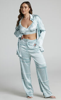 4th & Reckless - Francesca Top in Sage Print