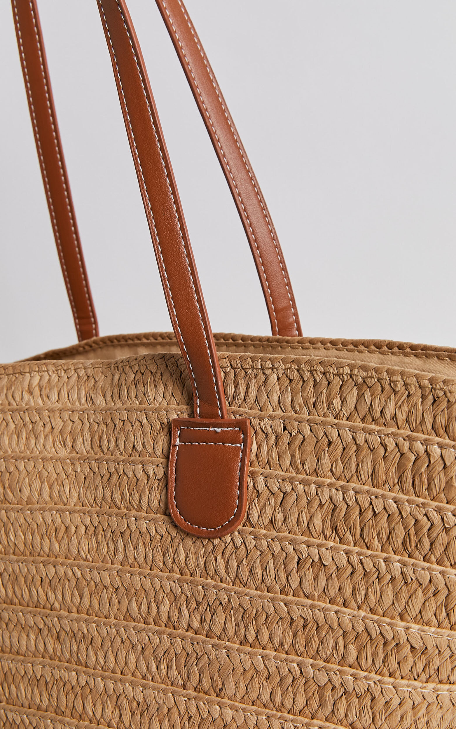 Narla Rattan Tote Bag in Natural Showpo