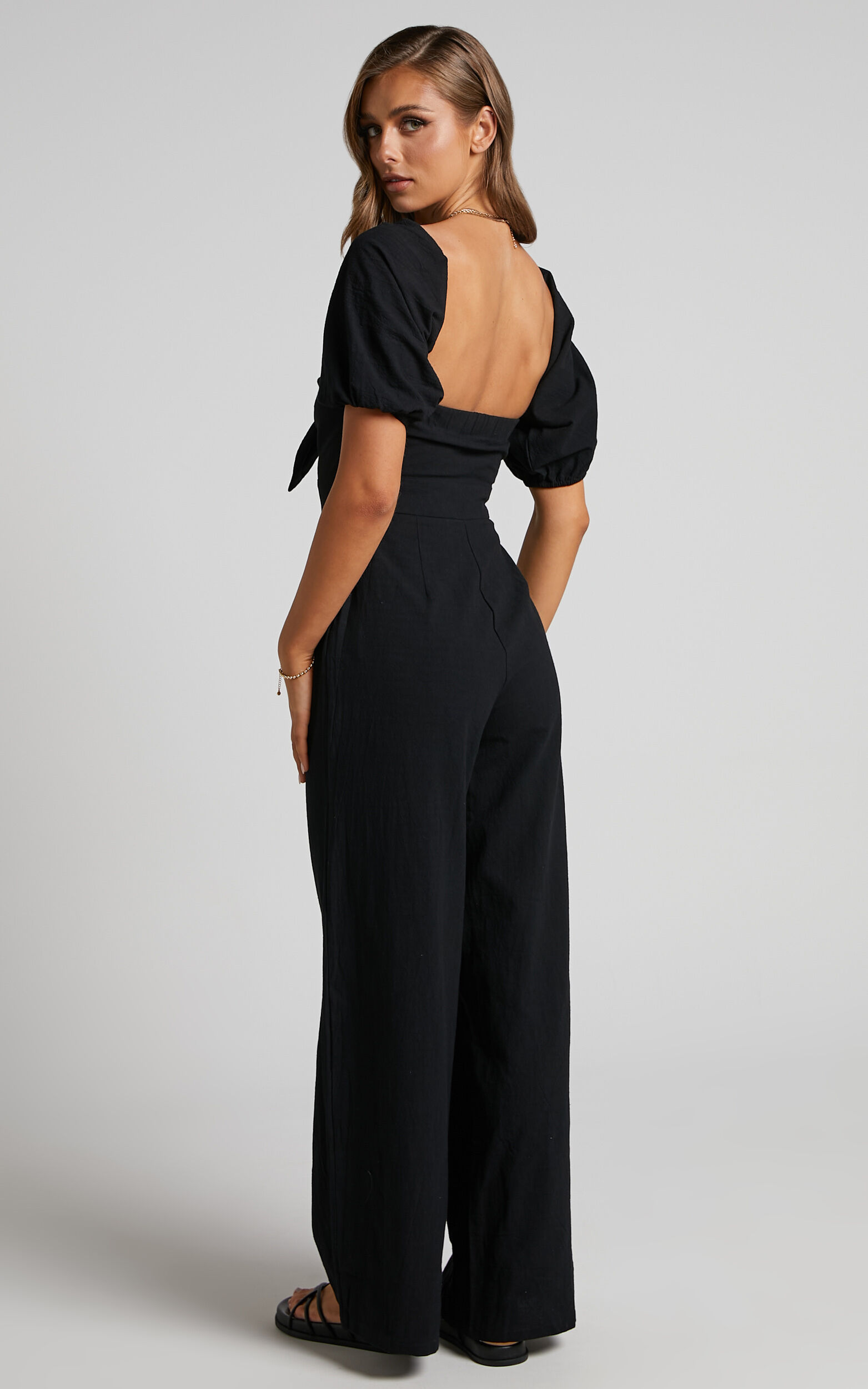 Jumpsuit with shoulder ties store