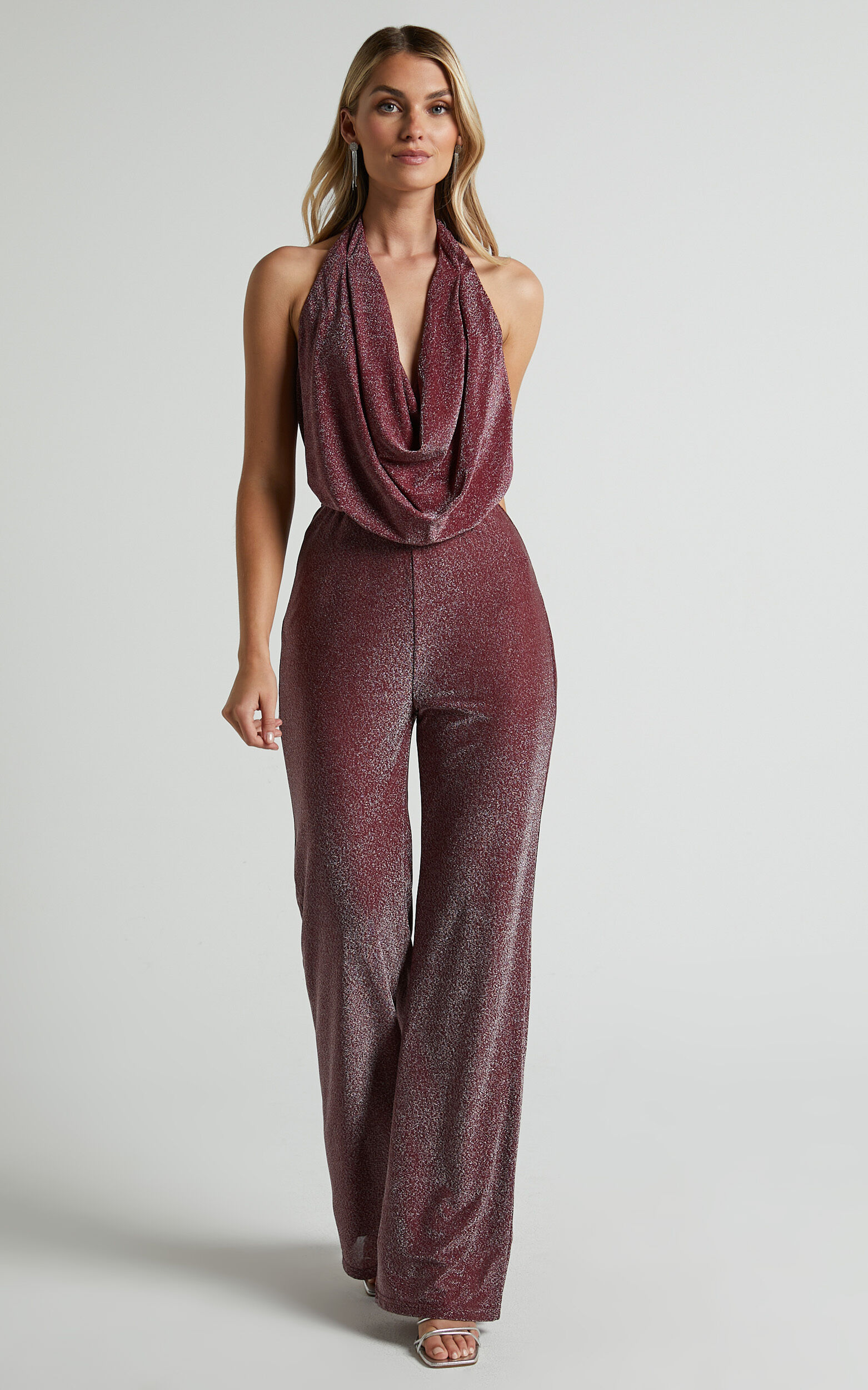 Wine colored jumpsuit cheap