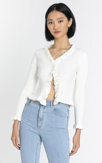 Broden Knit Top in White