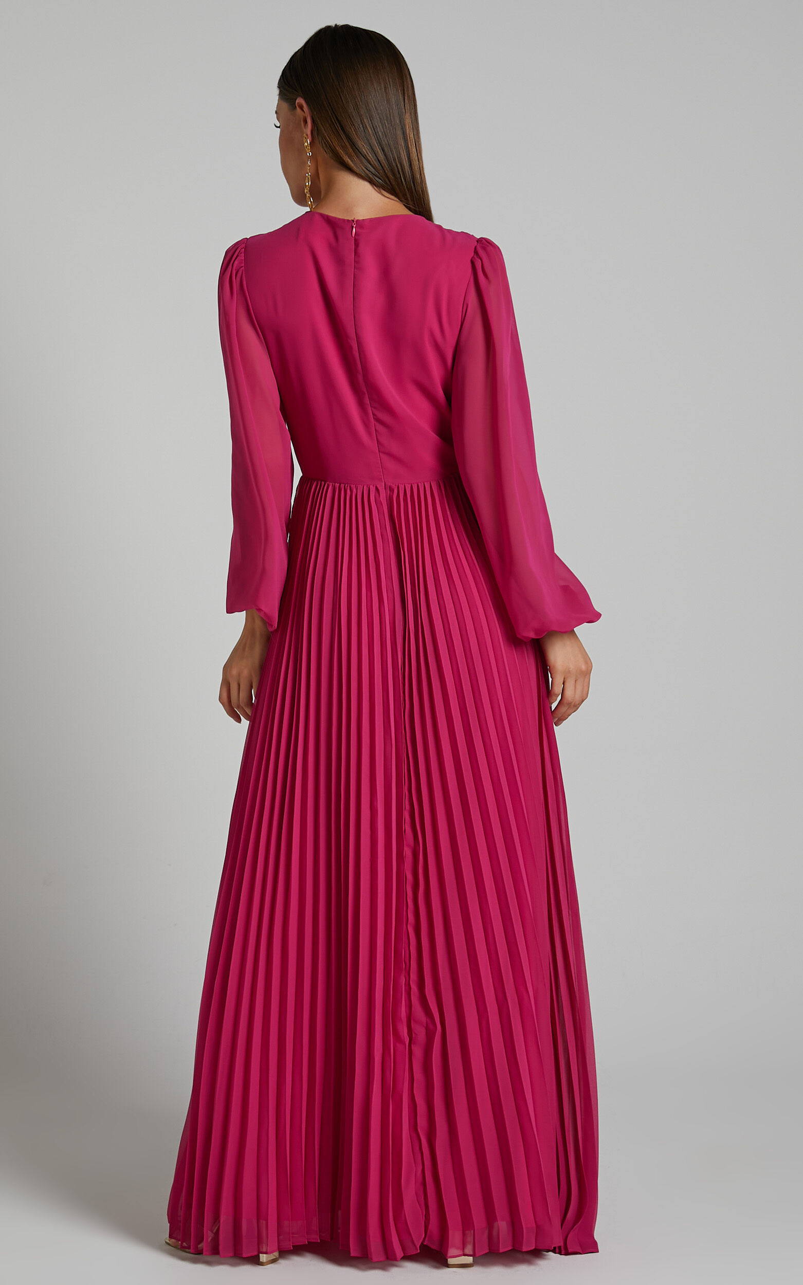 Formal wrap top dress long