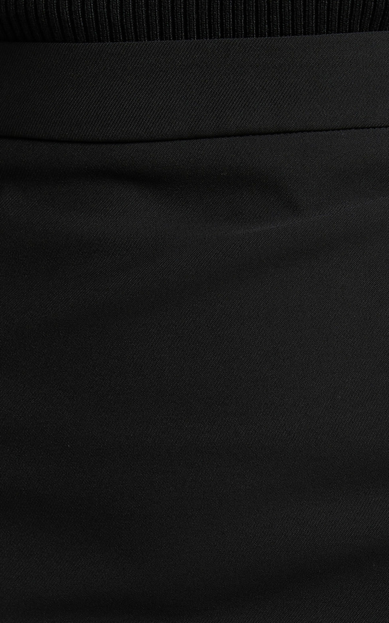 Evelenna Mini Skirt - High Waisted Split Skirt in Black
