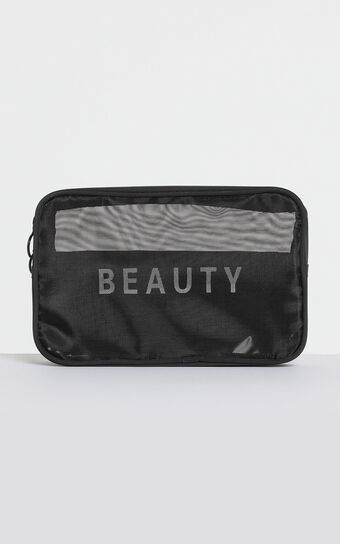 Fave Addition Travel Cosmetic Bag in Black