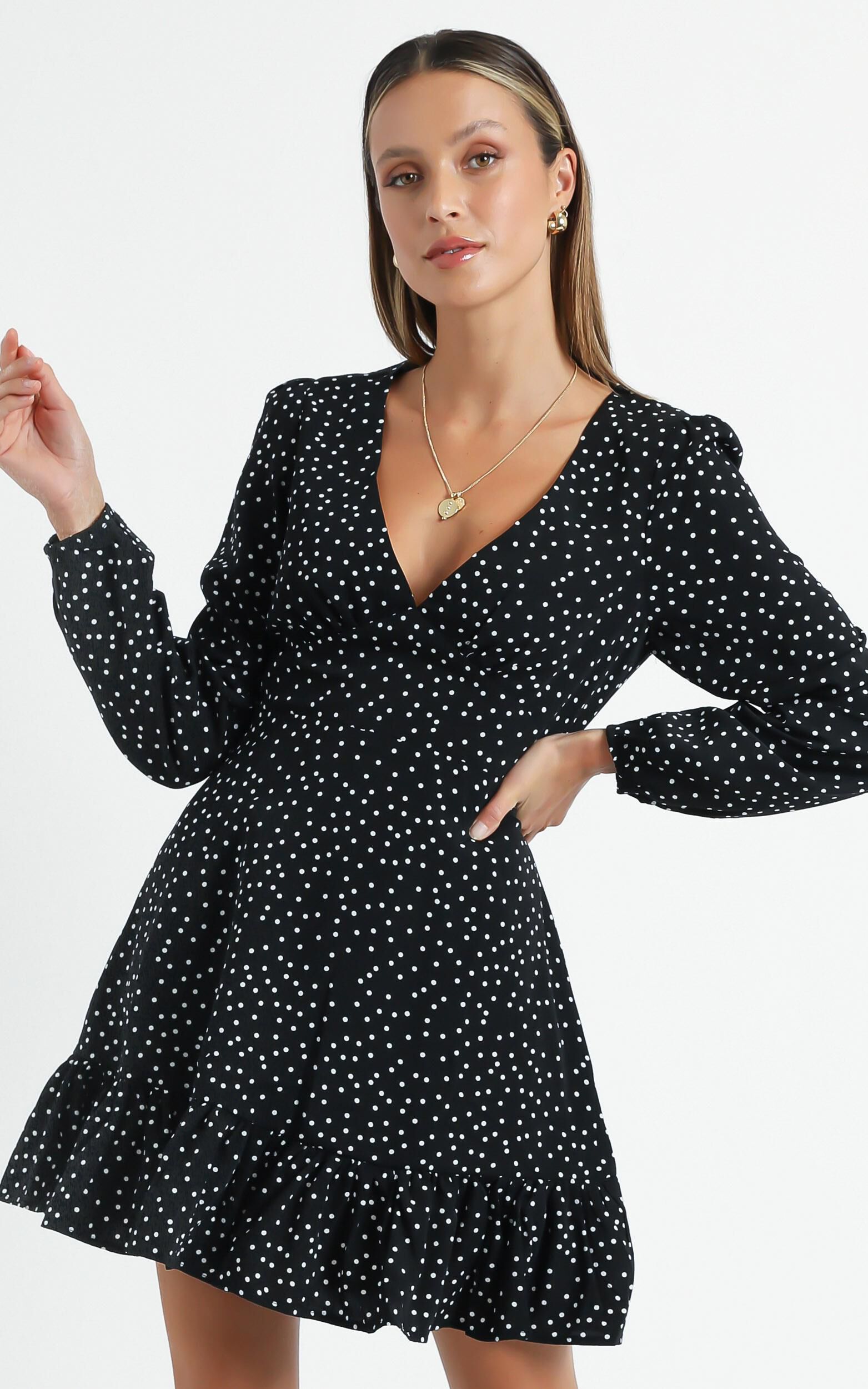 Showpo polka dot dress outlet