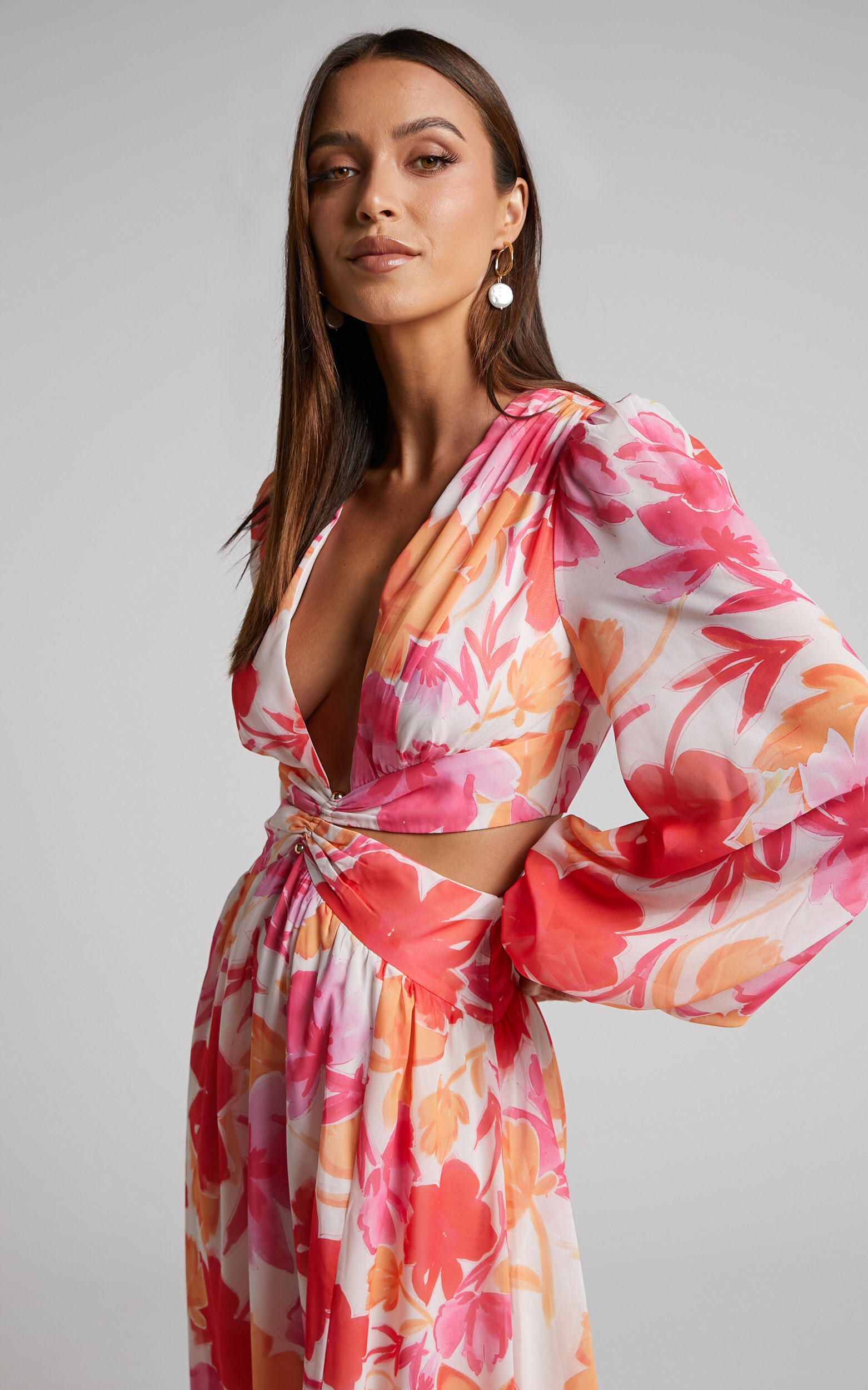 Long sleeve summer midi dresses 2025