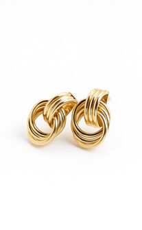 Fabienne Earrings - Double Hoop Earrings in Gold