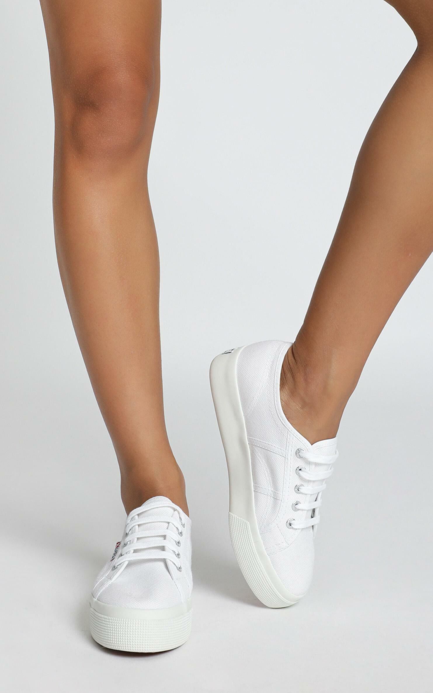 Superga 2730 Cotu Sneakers in White Canvas Showpo