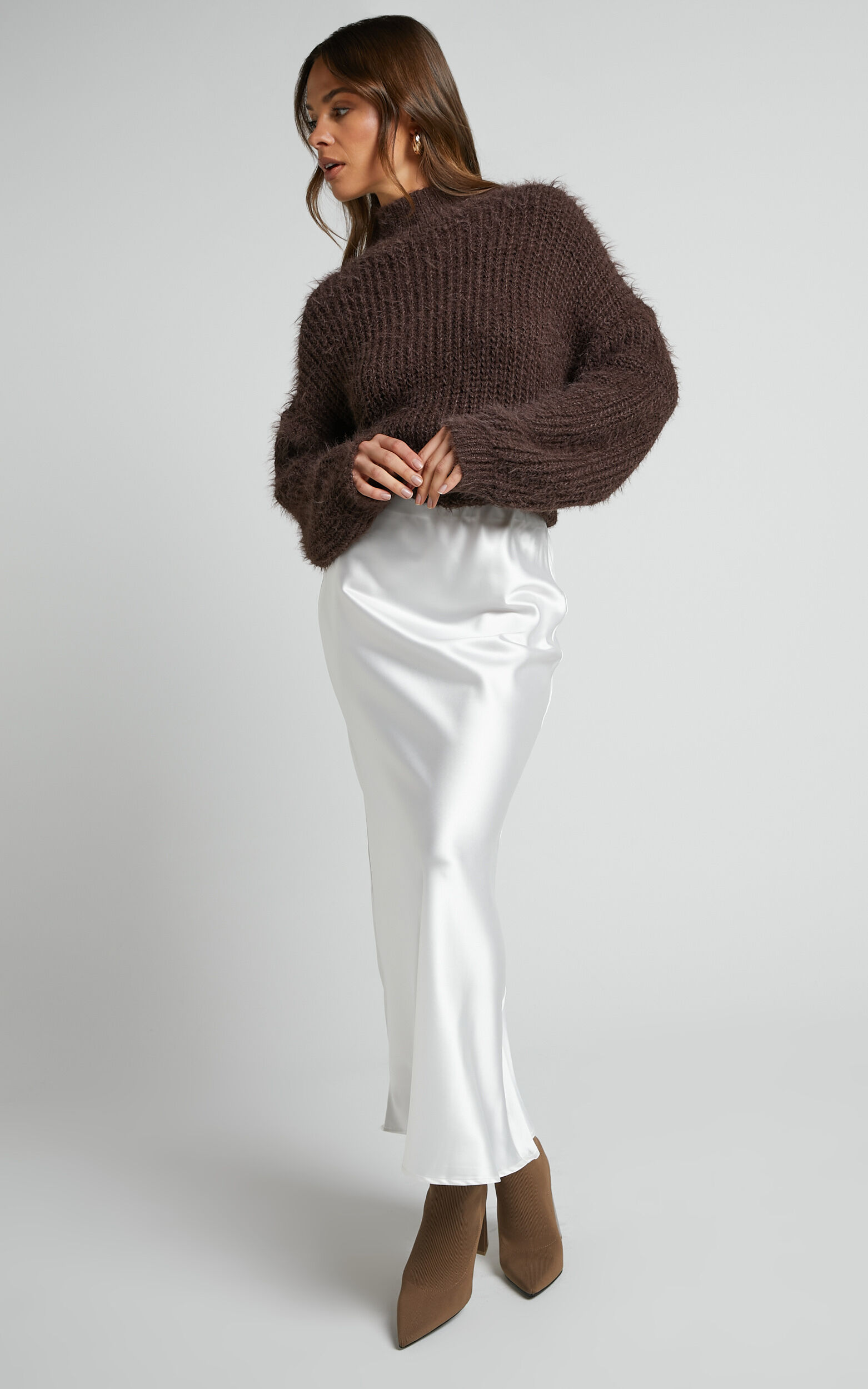 Slip skirt white sale