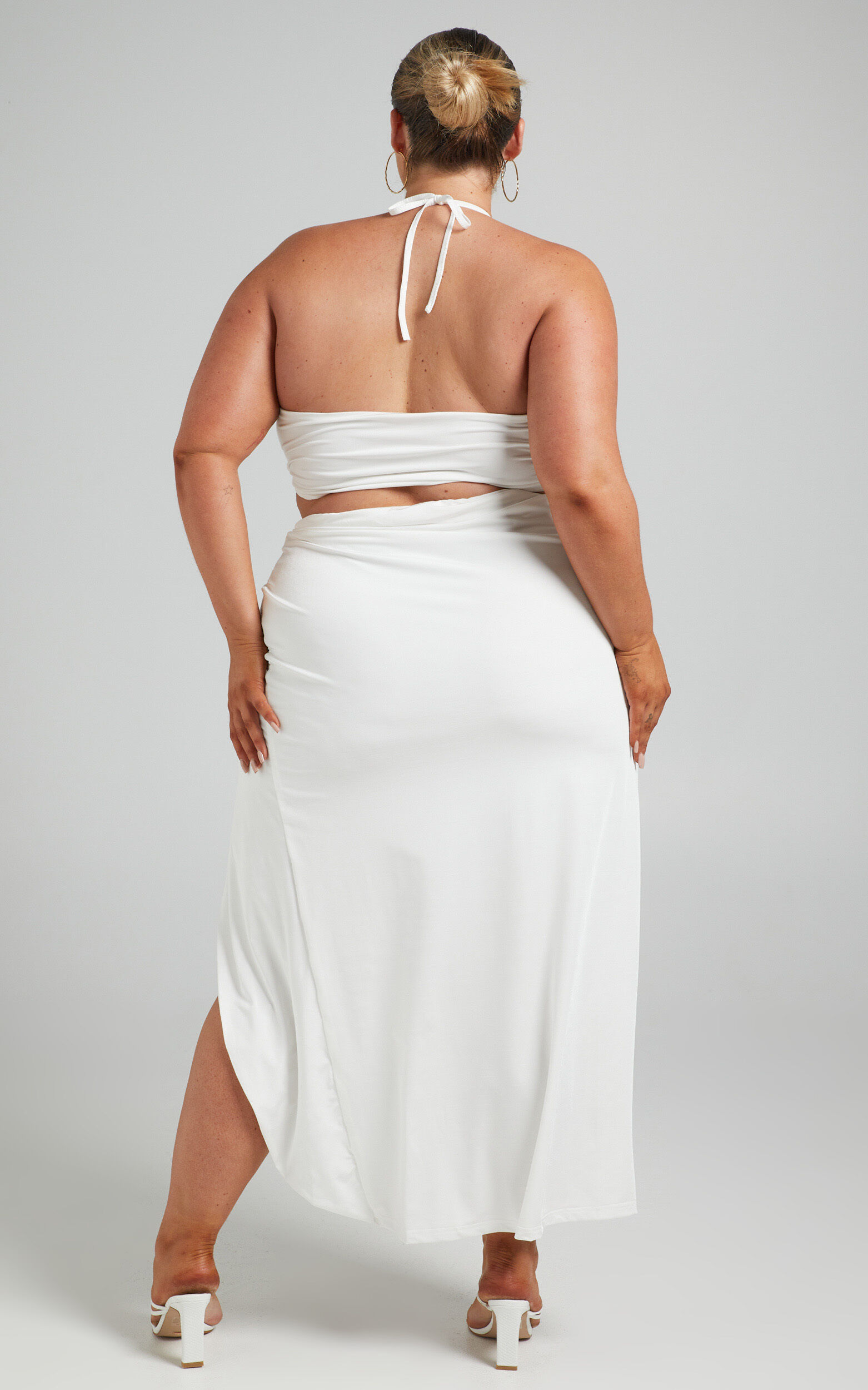 Forrest Two Piece Set - Halter Neck Top and Twist Midi Skirt