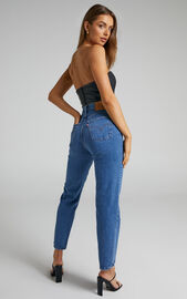 Levi's - High Waisted Ribcage Straight Ankle Jeans in Jazz Jive ...