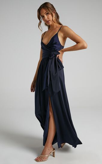Revolve Around Me Dress in Navy
