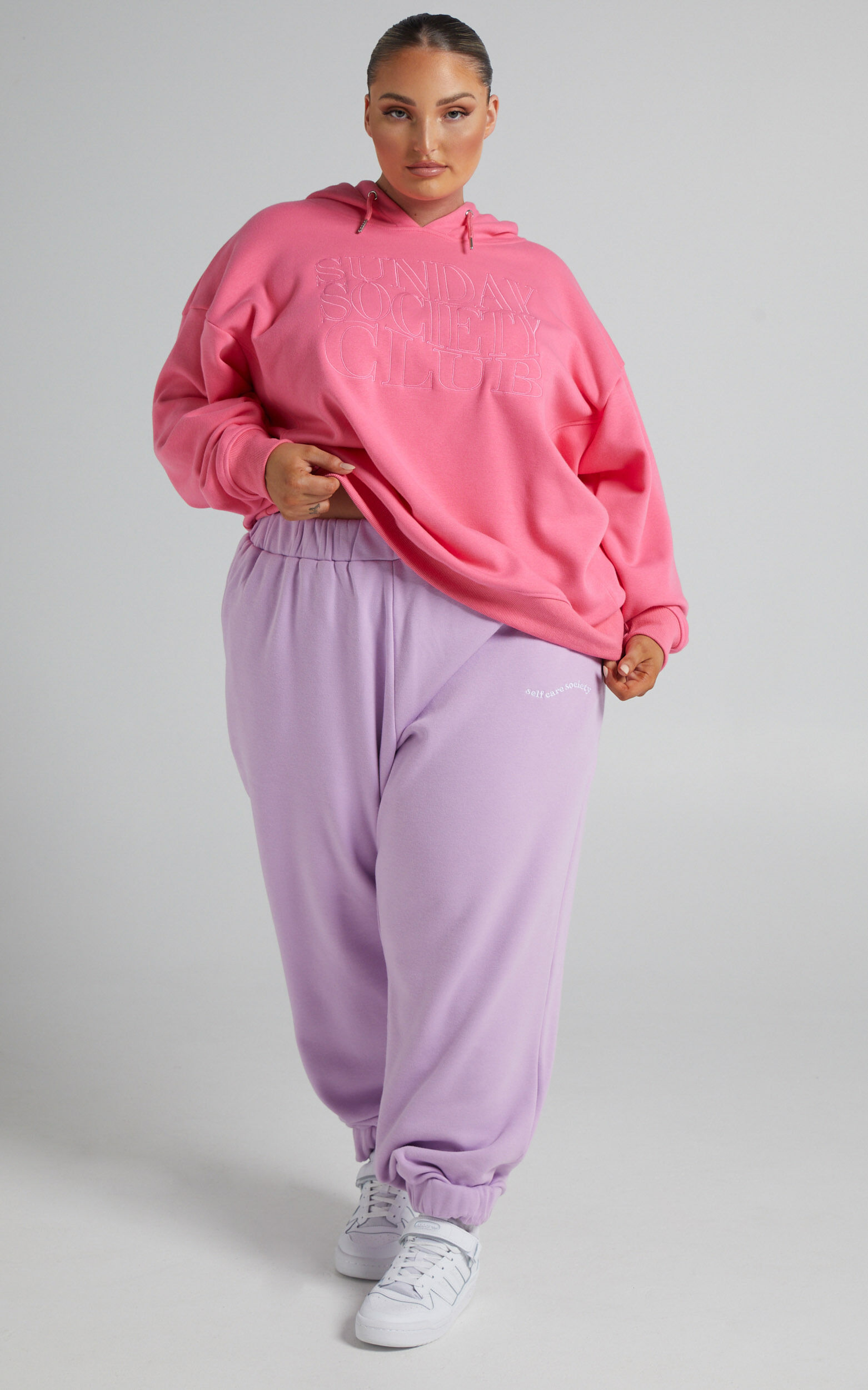 Plus size deals pink sweatpants
