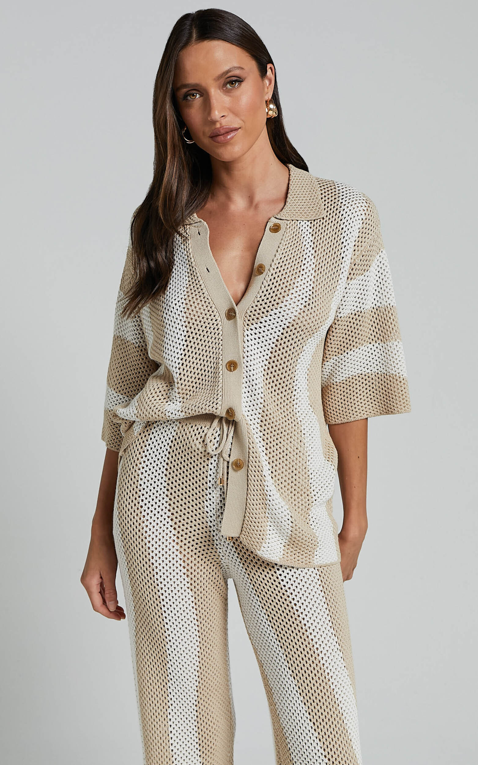 Runaway The Label - Zanzibar Top in Sand/White - L, WHT1