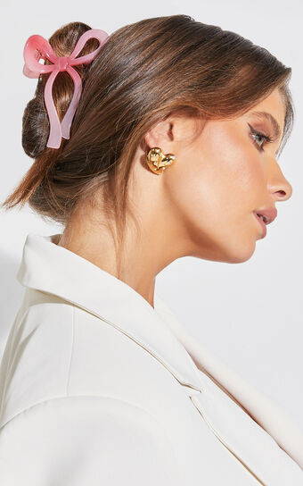 Alexi Hair Clip - Bow Shaped Hair Clip in Pink