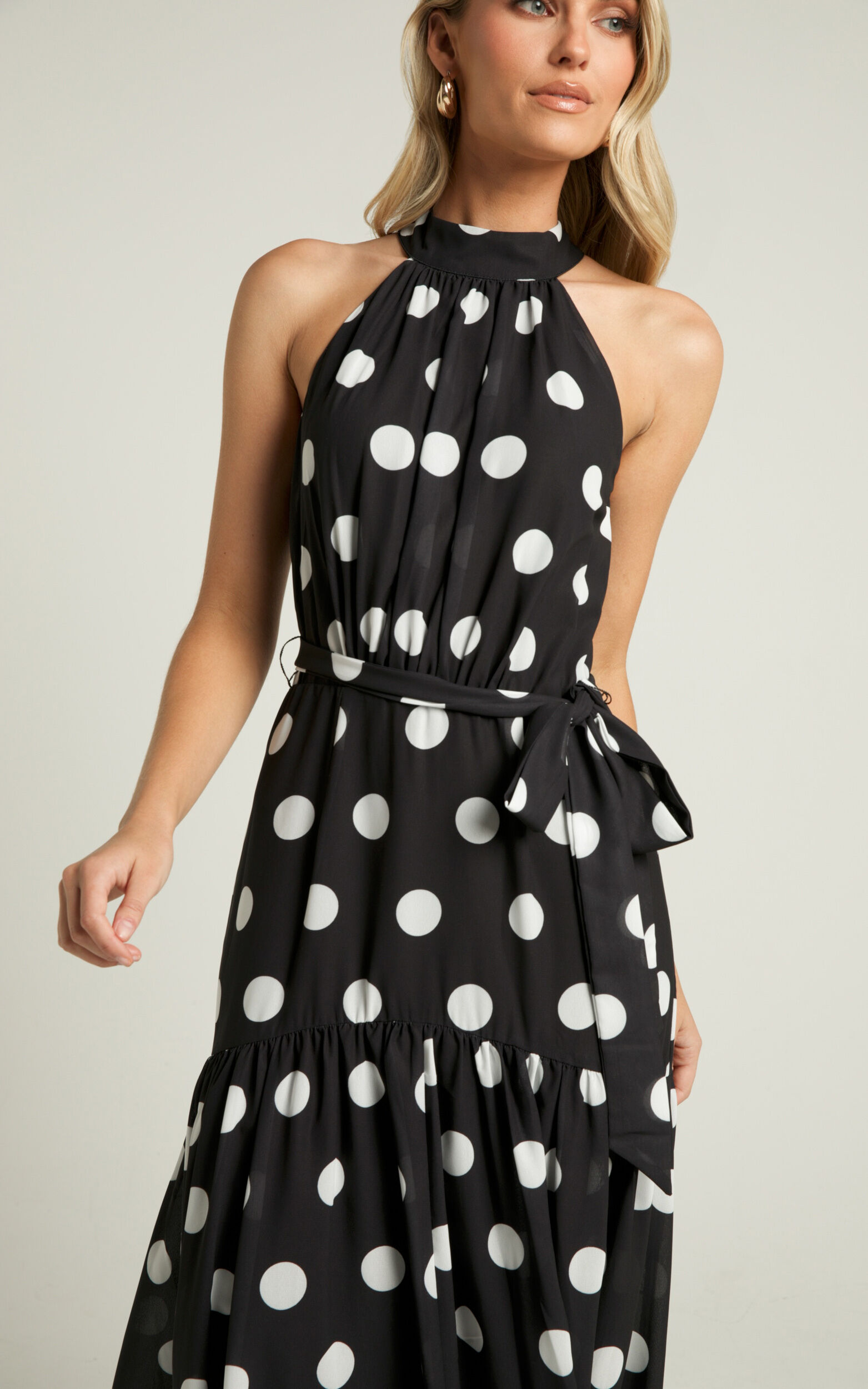 Halter neck hotsell spotty dress