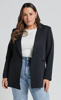 Hermie Blazer - Single Breasted Blazer in Black
